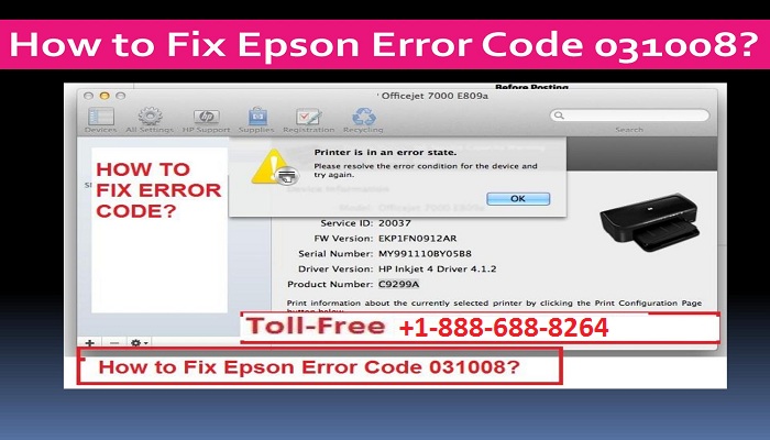 Fix Epson printer error code 031008
